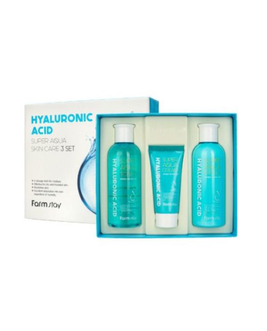 Farm Stay - Hyaluronic Acid Super Aqua Skin Care 3 Set