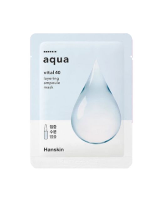 Hanskin - Vital 40 Layering Ampoule Mask - Aqua - 1pc