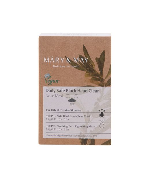 MARY&MAY - Daily Safe Black Head Clear Nose Mask - Step1 (3.5g) X 10 EA +
Step2 (3.5g) X 10 EA