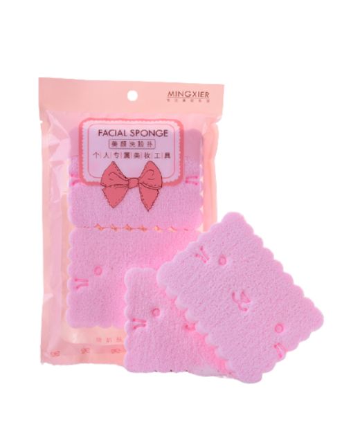 MINGXIER - Facial Cleansing Sponge - Pink - 2pcs