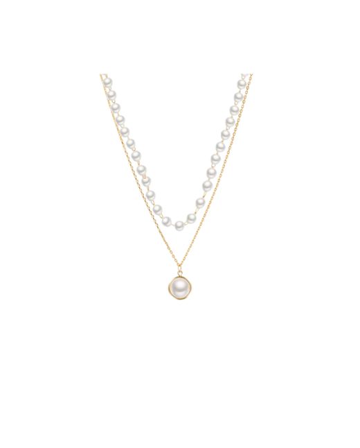 MsBlossom - Faux Pearl Layered Necklace - 1pc