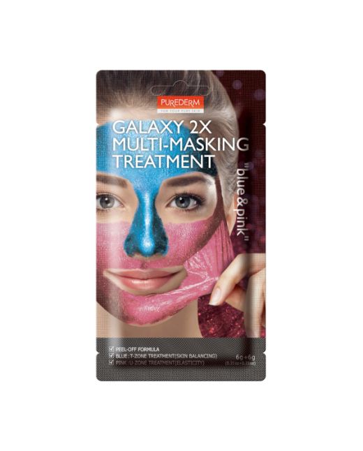 PUREDERM - Galaxy 2X Multi-Masking Treatment - 6g+6g - Pink & Blue