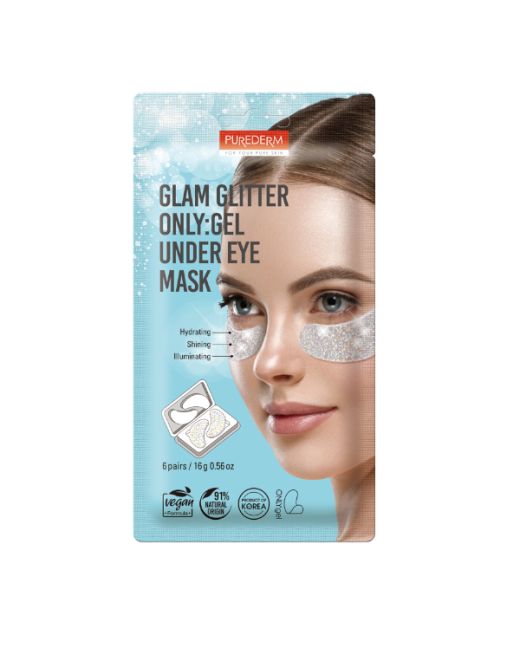 PUREDERM - Glam Glitter ONLY:gel Under Eye Mask - 6pairs/16g