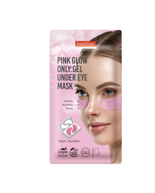 PUREDERM - Pink Glow ONLY:gel Under Eye Mask - 6pairs/16g