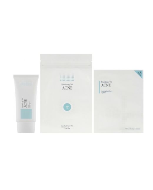 Pyunkang Yul - Acne Facial Cream 50ml - Pouch Set - 1set(3pcs)