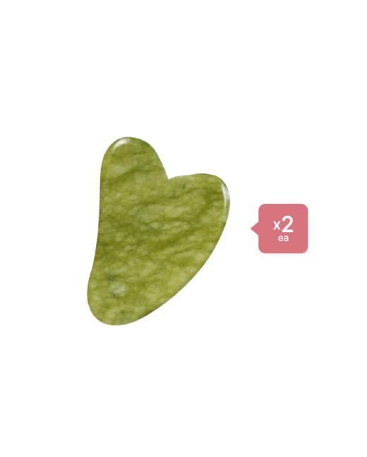 MissLady - Scraping Board Gua Sha Massage Tool (Heart-shaped) (2ea) Set - Grass Green