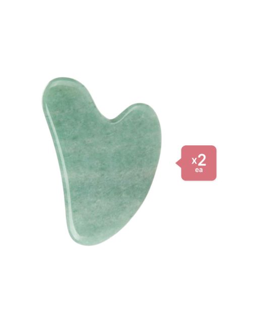 MissLady - Scraping Board Gua Sha Massage Tool (Heart-shaped) (2ea) Set - Jade