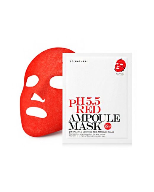 So Natural - PH 5.5 Red Ampoule Mask - 1pc
