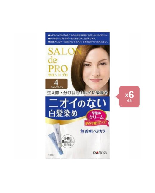 Dariya - Salon De Pro - Hair Color Cream - 4 Light Brown  6PCS set