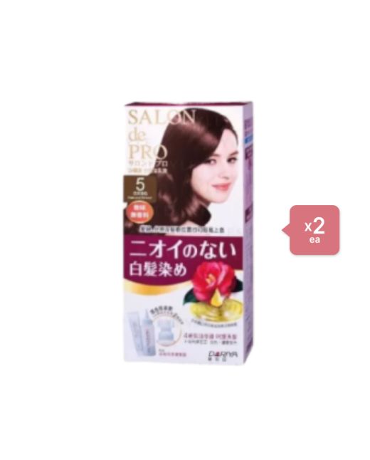 Dariya - Salon de Pro Grey Hair Coloring Liquid - 1set - #5 Natural Brown (2ea) Set